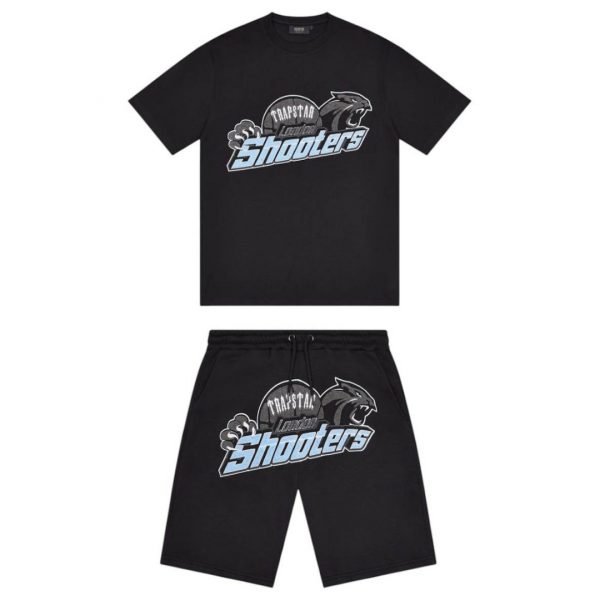 TRAPSTAR SHOOTERS CONJUNTO CORTO «Black Blue»